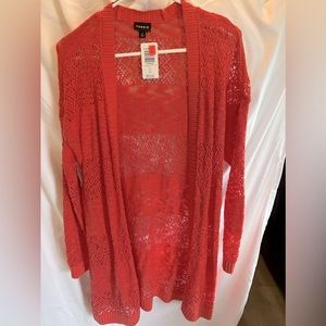 Coral cardigan
